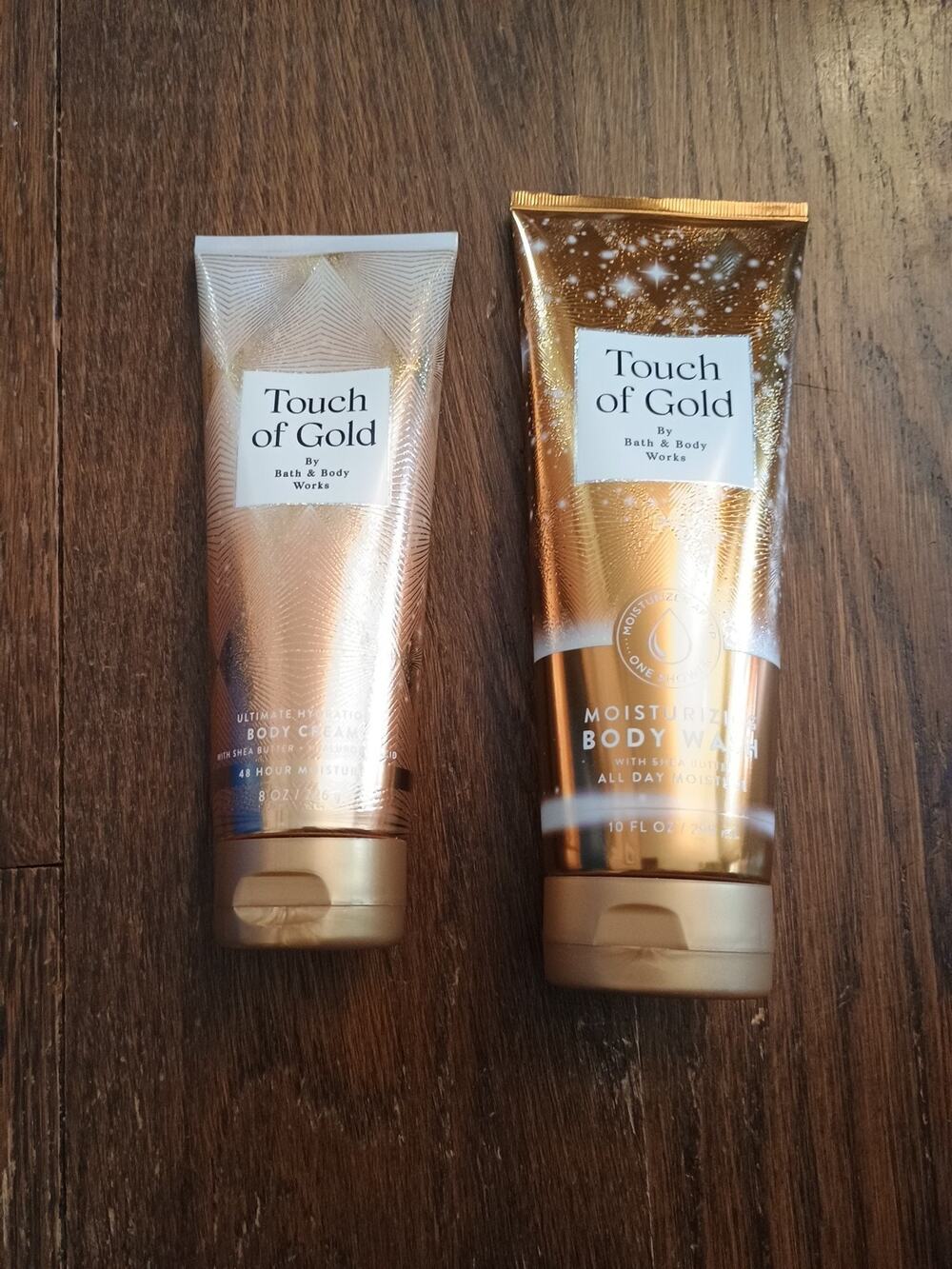 Lot Touch of Gold Bath and Body Works 10oz Moisturing Body Wash & Intense Cream